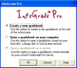 You will now choose to create a new gradebook.