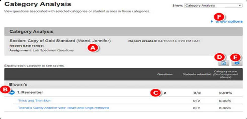 Section 8: Reports Running and Exporting Connect Reports - Continued D. E. F. At the top you will see a summary of the settings you selected in the last screen.