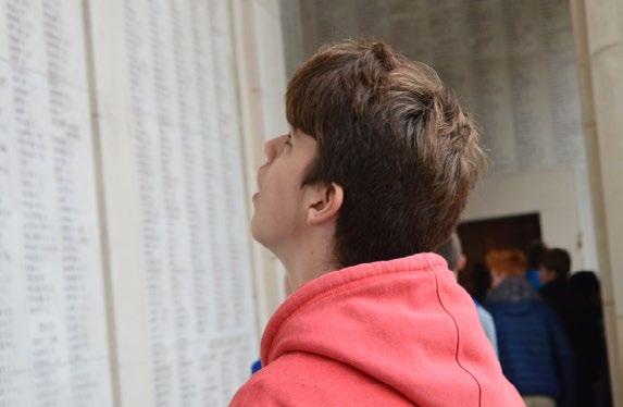 RESPECTS PAID ON POWERFUL BATTLEFIELDS TRIP Thirty-two students and four staff from Monmouth School spent four days on the First World