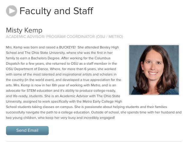 OSU / Metro Advisor Misty Kemp is an OSU academic advisor on special