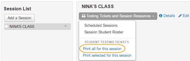 Print Student Testing Tickets Student testing tickets are needed for students to sign in to TestNav. NOTE: Student testing tickets can be printed any time after students are added to the test session.