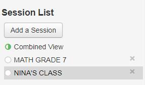 5. The test sessions you previously selected will automatically be added to your Session List. Select a test session or Combined View (to view both sessions). 6.
