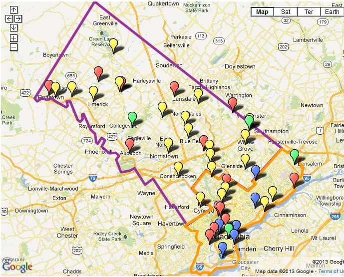 Phase I (through September 2012): 47 repositories in Philadelphia & Montgomery Counties