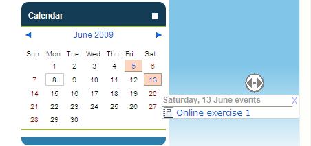 5. Calendar : Contains reminders for the courses you enroll.