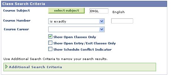 Course Search Page In the Course Search page, it is important for you to enter the correct search criteria ( below): -Institution: CU Denver -Term: Current or upcoming term, i.