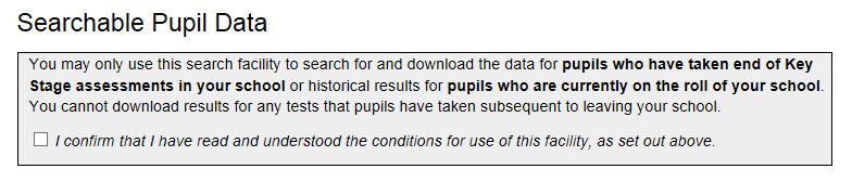 4. Click search. 7.3 Additional material relating to KS3 data can also be found on the site as well as material related to Gifted and Talented students as well as the Pupil Premium download.