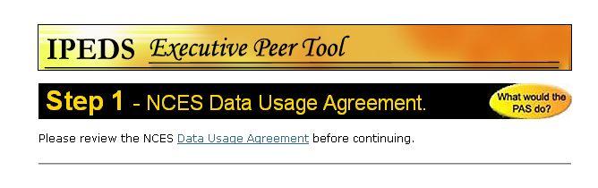 2: Agree to Data Usage Agreement Select the