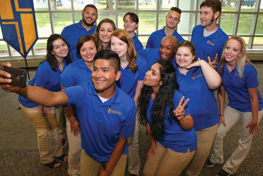 Pellissippi State s student ambassadors are always ready with smiling faces to welcome the next class to New Student Orientation.