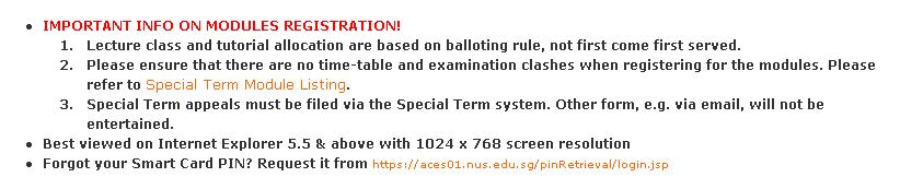 2. STUDENT LOGIN 2.1 Student Login All current students of NUS are required to login first in order to use the Special Term Registration System (STRS).