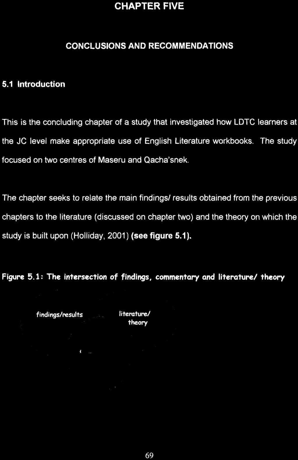 The chapter seeks to relate the main findingsl results obtained from the previous chapters to the