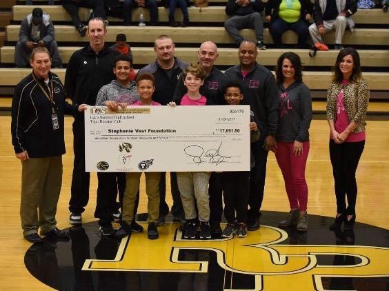 the Cure raised and donated over $5,000 to two Ray-Pec families
