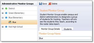 MANAGING GROUPS District Data Viewers are able to create, edit, and delete monitor groups for the district.