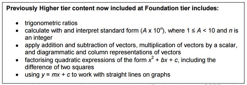 The new Maths GCSE Two tiers Foundation (5-1) and Higher (9-4) Many topics