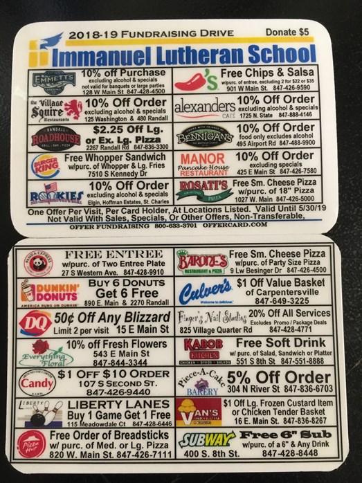 DISCOUNT CARD ARE NOW AVAILABLE! New ILS Discount Cards are only $5.