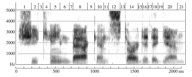 INTERPRETING SPECTROGRAMS (I) In connected speech, many of the sounds are more difficult to distinguish.