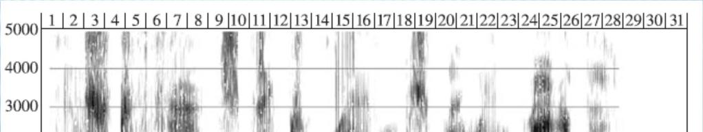 I should have thought spectrograms were unreadable. Try to transcribe spectrograms were unreadable, remembering that some of the sounds you might have expected to be voiced might be voiceless.