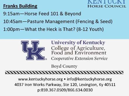 2 4 H Horse Club Dates February 6 th @ Extension Office from 5:30 7:30 February 20 th @ Morehead State
