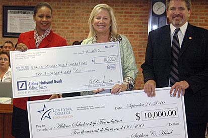 ASF receives $20,000 donation From AISD, Lone-Star College North Harris During the Sept.