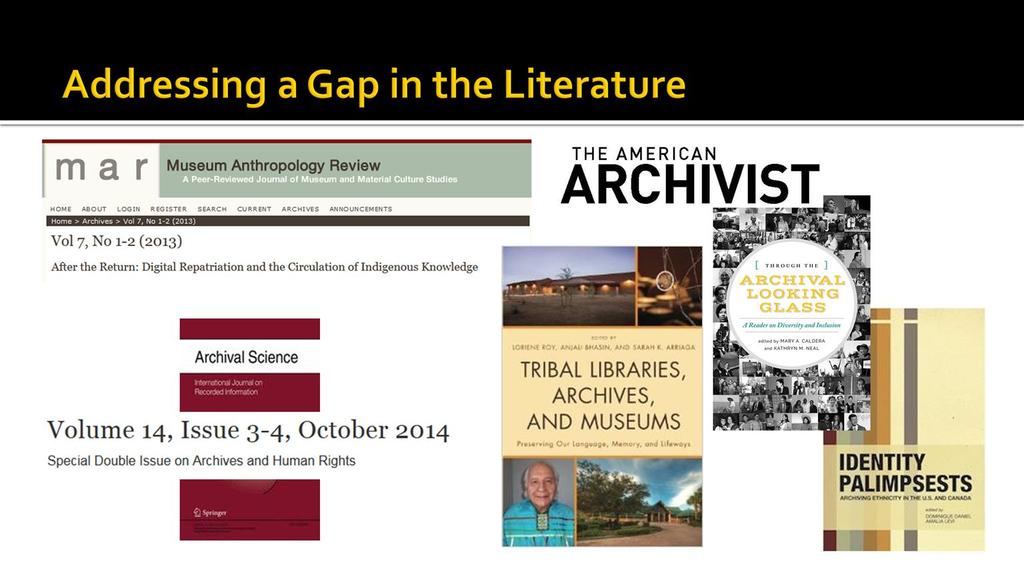 SLIDE 4: Addressing Gaps in the Literature (NATALIA) There were several projects and publications that influenced our research agenda.