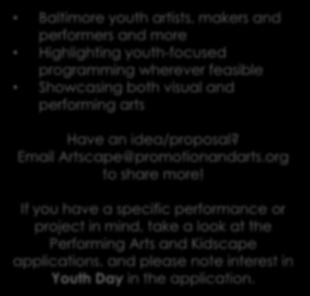 Artscape Youth Day Deadline to Submit Application: Wednesday, February 28 (Artscape.