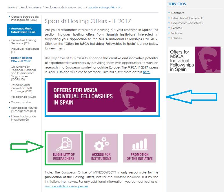 Spain: + 725 Hosting Offers from Spanish Institutions (Universities, Research Centres, Companies ) All Scientific