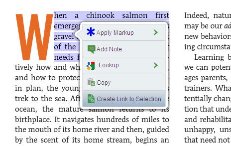 How to Use the Link to NOOK Study Tool Step 3 Link to a page or