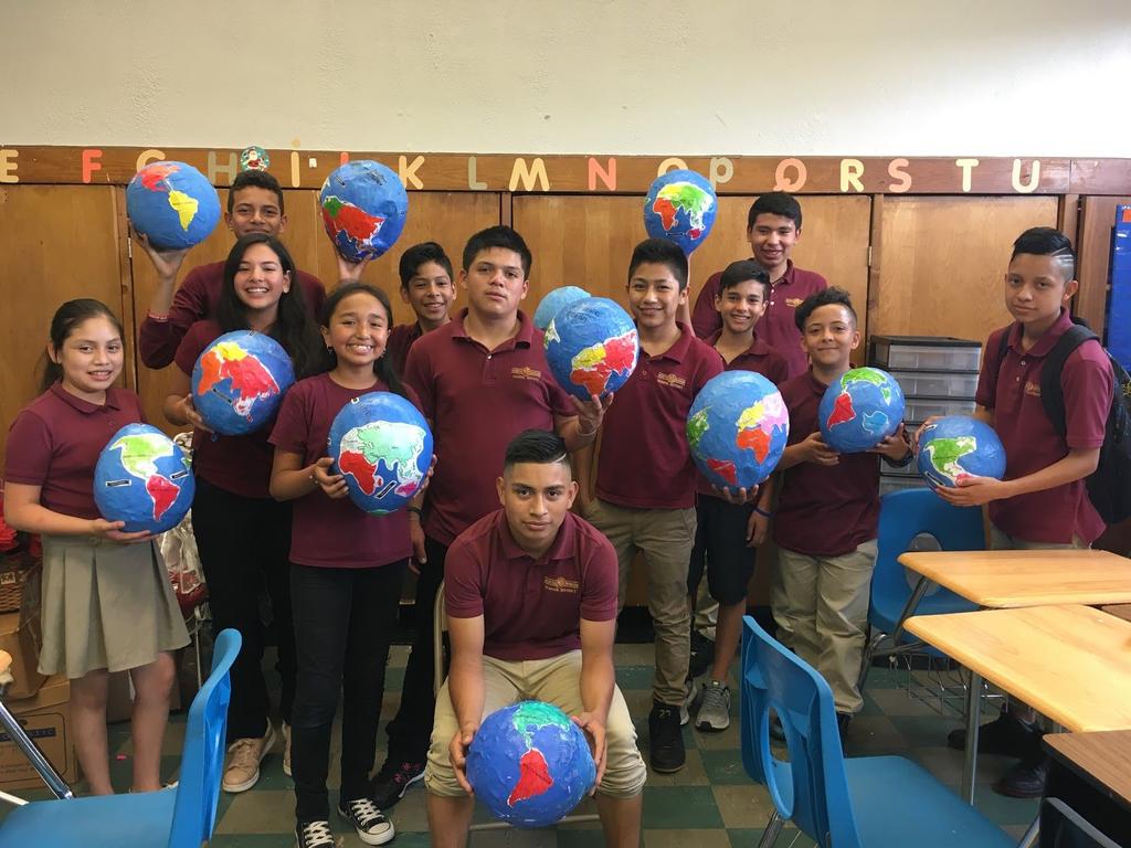 Activities This Month: 7th Grade (Ms. Camilo): Our 7th Graders finished their papier-mâché projects.