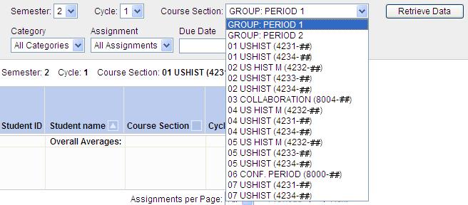 These assignments can now be copied to other course sections not in this same group, by clicking the Copy assignments to another course section / cycle and follow the prompts.