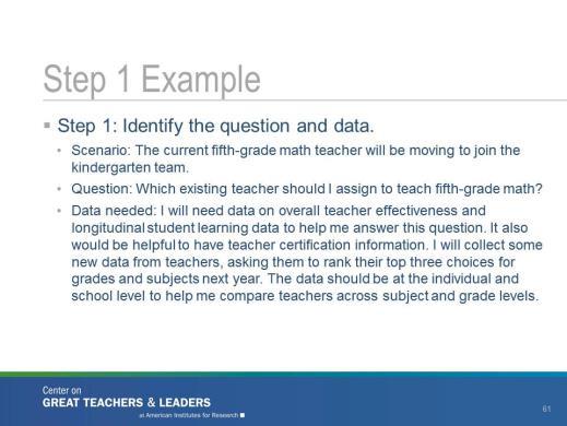 This is an example of what you might include in Step 1 of Handout 7: Data Interpretation. Read the slide.