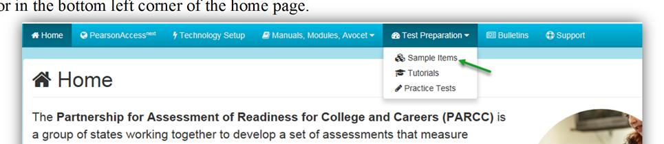 There are several different ways staff can pratice PARCC items with thier students using parrcc.pearson.com.