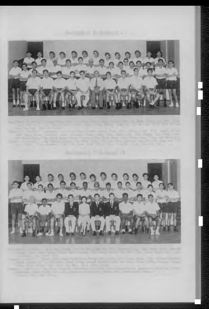 Secondary 4 Science I Back Row (L. to R.