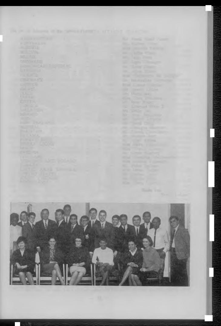 The list of delegates in the 1964-65 Forum: AFGHANISTAN AUSTRALIA AUSTRIA BOLIVIA BRAZIL - DENMARK DOMINICAN REPUBLIC - ETHIOPIA FRANCE GERMANY GREECE ISRAEL ITALY JAPAN KENYA -