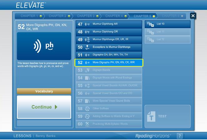 This screen shows the Student Dashboard, which appears when a student successfully logs in.