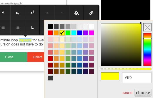 You can change the size, color, and style of the text you type, as well as inserting