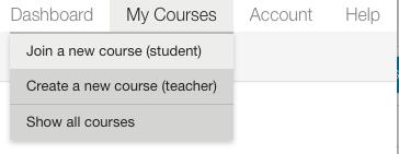 Creating a new Course 1. Choose Create a new course from the My Courses menu. 2. Fill in the course information fields: a. The Short Name is typically the course code, such as CS101. b.