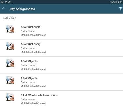 If you don t have any courses assigned, log in to your profile for SAP Learning Hub on your computer and go to the