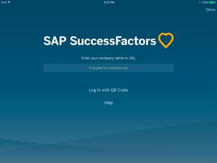 4. From the Options screen, select Mobile on the left-side menu. 5. Go to your ipad and open the SAP SuccessFactors app.
