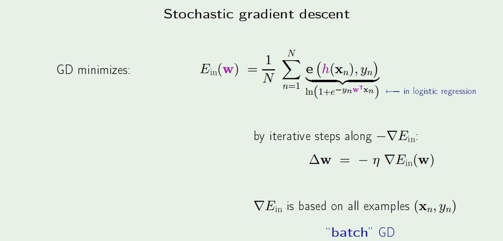 Stochastic Gradient Descent ( SGD) sto chas tic stəˈkastik/ adjective 1.