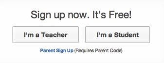 Parent Sign-up Parent must have