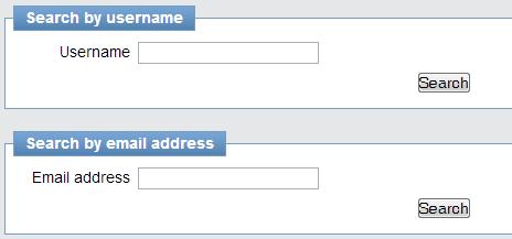 Enter either your username or the email address provided to set up your account.