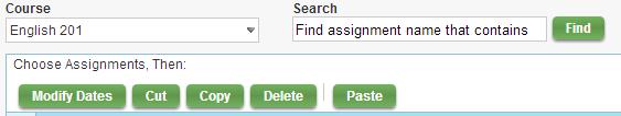 5. Once you have selected your assignments, go to the top of the assignment list and click