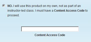 a. If you are not requiring your students to enroll in a course, they will not need a Course Key and should register on the right hand side with their Content