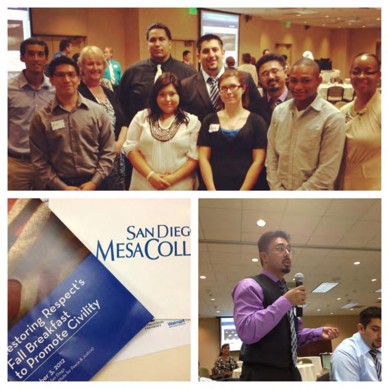 Democracy and Civility at Mesa Student Reflections: Restoring Respect Fall Breakfast to