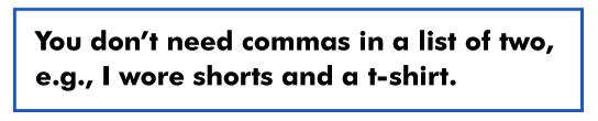 Grade 4 ELA Add commas as necessary. Use the first sentence as an example.