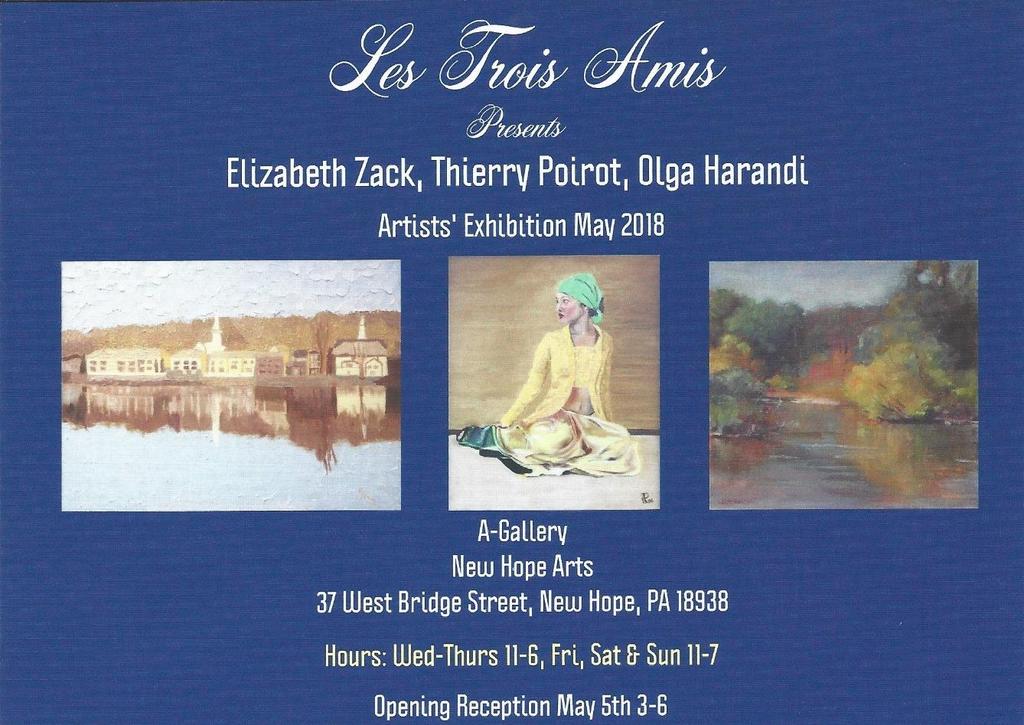 Art Natters: Members News Emerging artists Olga Harandi, Thierry Poirot and Sketch Club member Elizabeth Zack have formed a group Les Trois