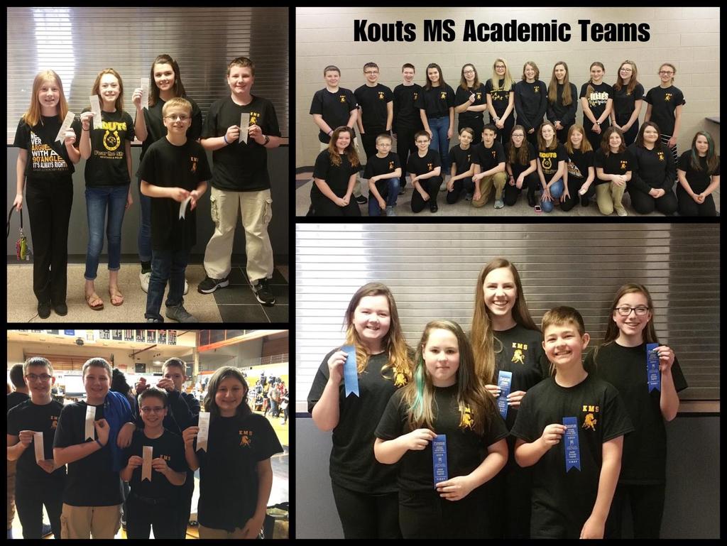 School Academic Teams This year the Middle School Academic Super Bowl teams studied the science, social studies, English, and math related to World War I.