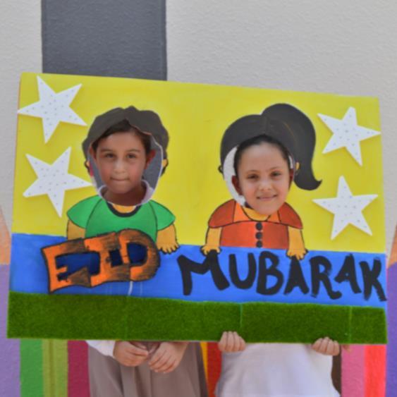 students with a warm Eid Mubarak.