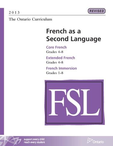 Equity and Inclusive Education The Ontario Curriculum: French As a Second