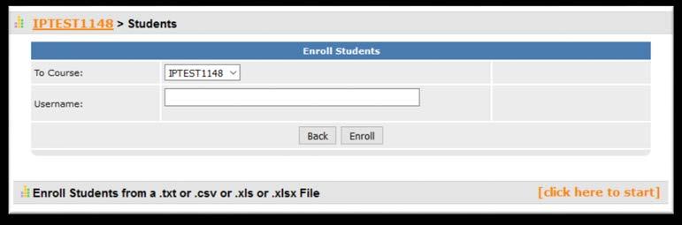 To enroll multiple students with a student list 1. Prepare a student list by entering ITSC username of each student in a separate line.