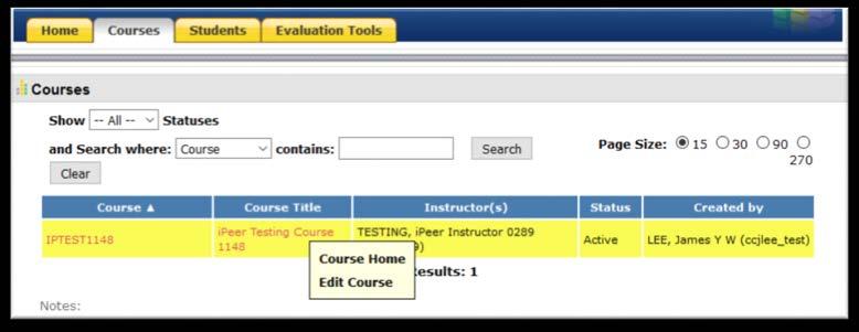 After that, all the corresponding instructors can create evaluation events, view student evaluation